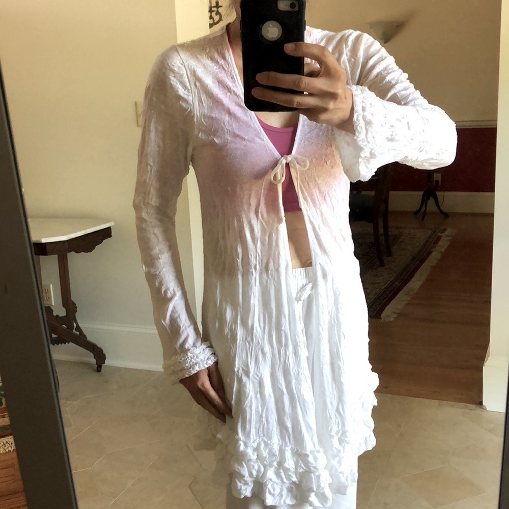NWOT Letarte handmade ivory cover up. Never worn, brand new! Fits size XS-S - Picture 3 of 9